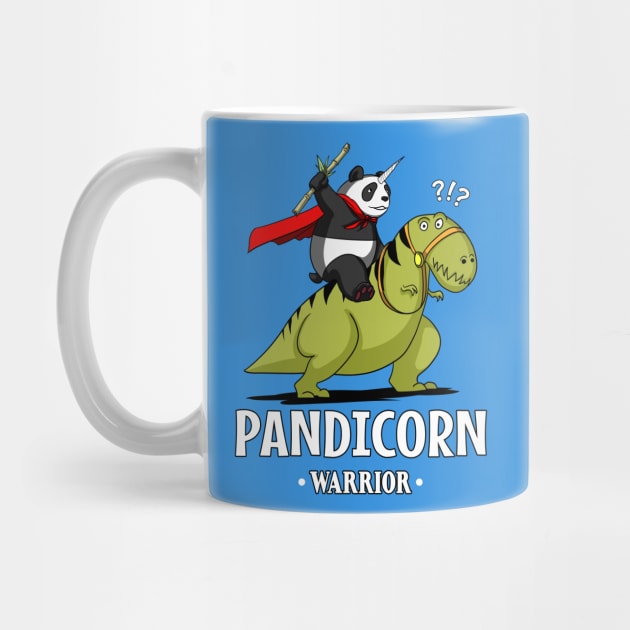 Pandicorn Panda Riding T-Rex Dinosaur by underheaven